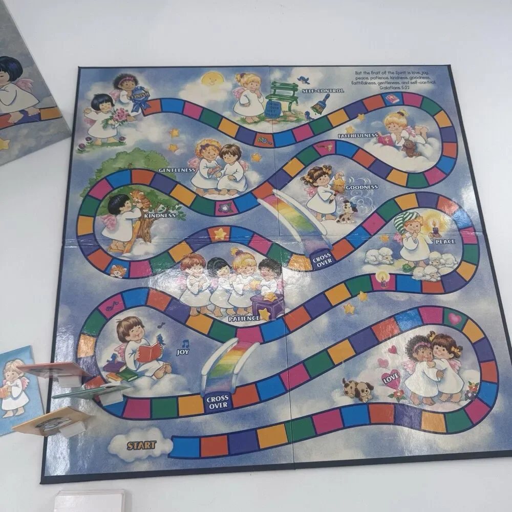 Little Angels & The Fruit of the Spirit Bible Board Game 2004 Nearly Complete